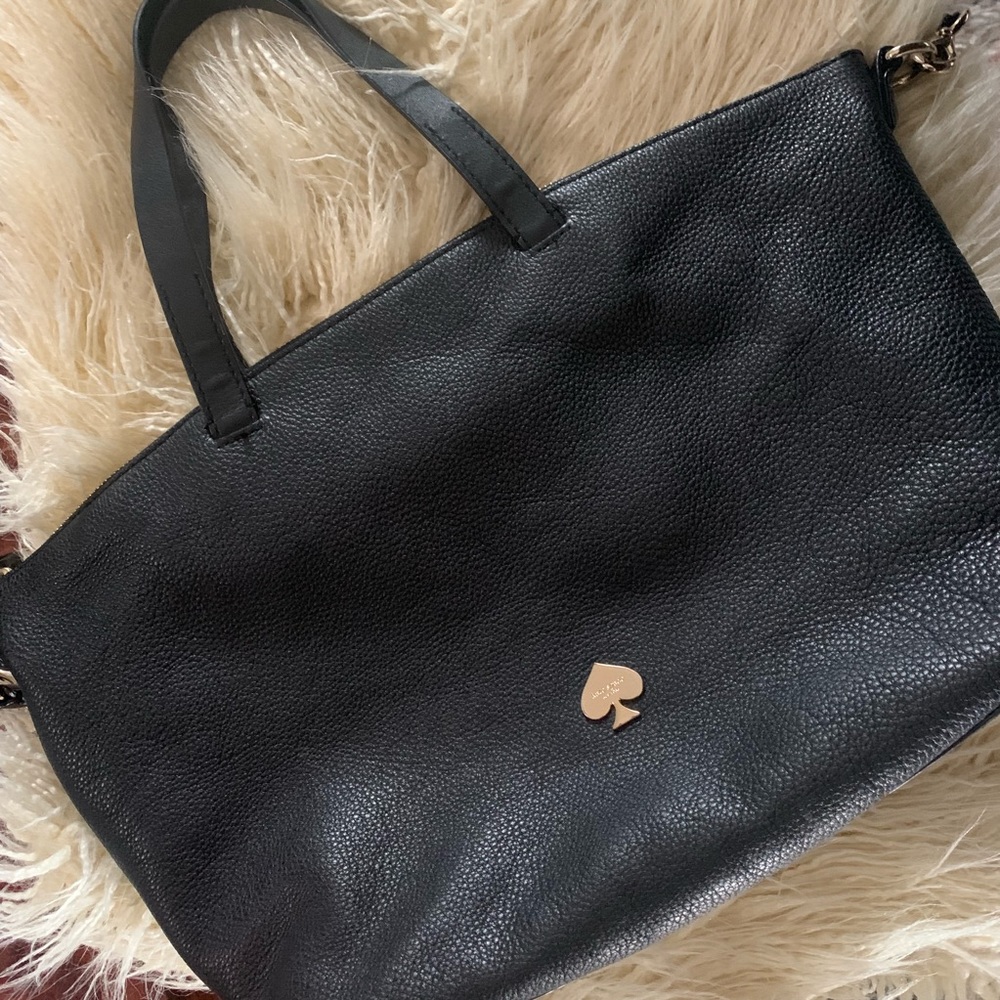 Kate Spade Leather Zip Crossbody Tote Purse Bag